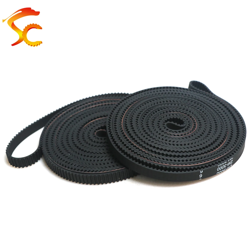 2 قطعة 2 متر مؤقت اشتعال حلقة مغلقة المطاط GT2 3000 الأسنان 1500 طول 3000 مللي متر عرض 5 إلى 30 مللي متر 2GT حزام منع الغبار