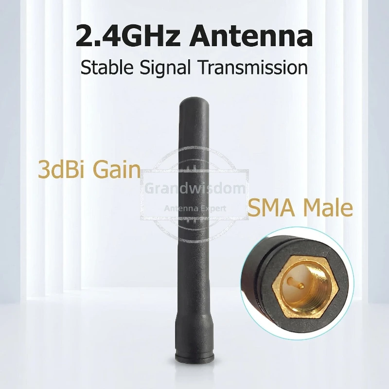 5 Stück 2,4-GHz-WLAN-Antenne, 3 dBi Verstärkung, SMA-Stecker PX1 auf SMA-Buchse, Kabel für Router, Netzwerkkarte, Drohne, IP-Kamera, IEEE WLAN. – Detail 2