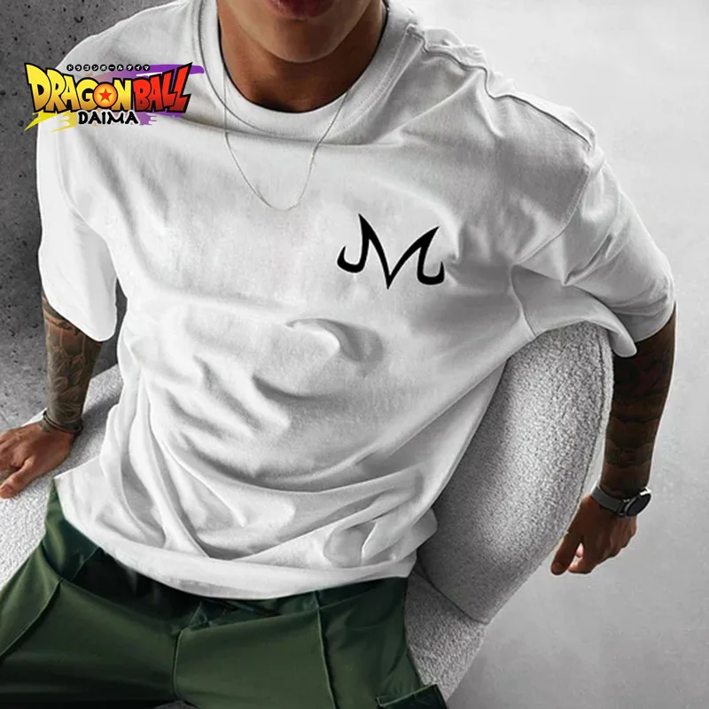 Magliette da uomo estive Dragon Ball Majin Stampa grafica Manica corta Tee Cotone Casual Oversize Streetwear Y2k Top Anime Cosplay