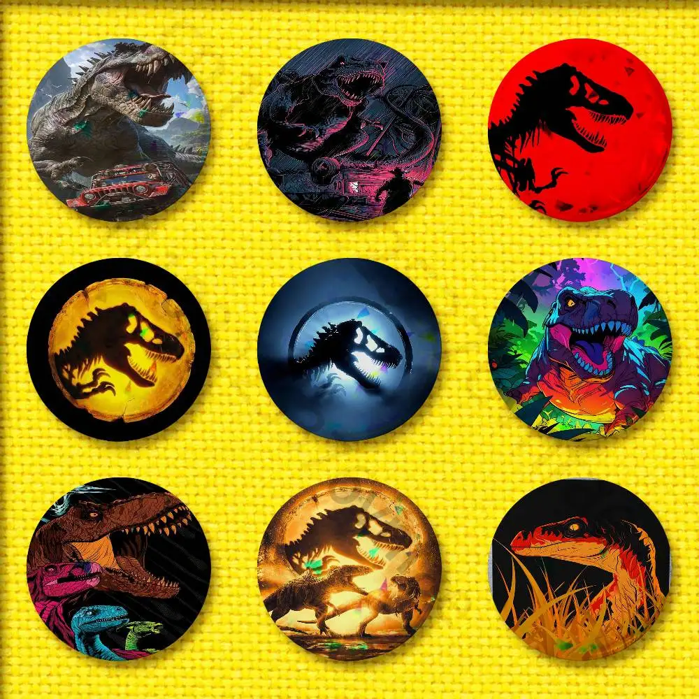 

J-Jurassic P-Park Dinosaur World Badge For 44mm 25mm 32mm 75mm 58mm Round Pin Brooch Insignia Case Clothes
