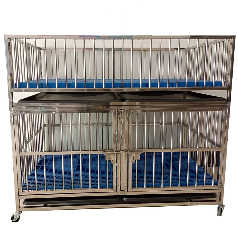 

Stainless Steel Modular Pet Cage Houses Stainless Steel Dog Cages Bank Cages for Dogs