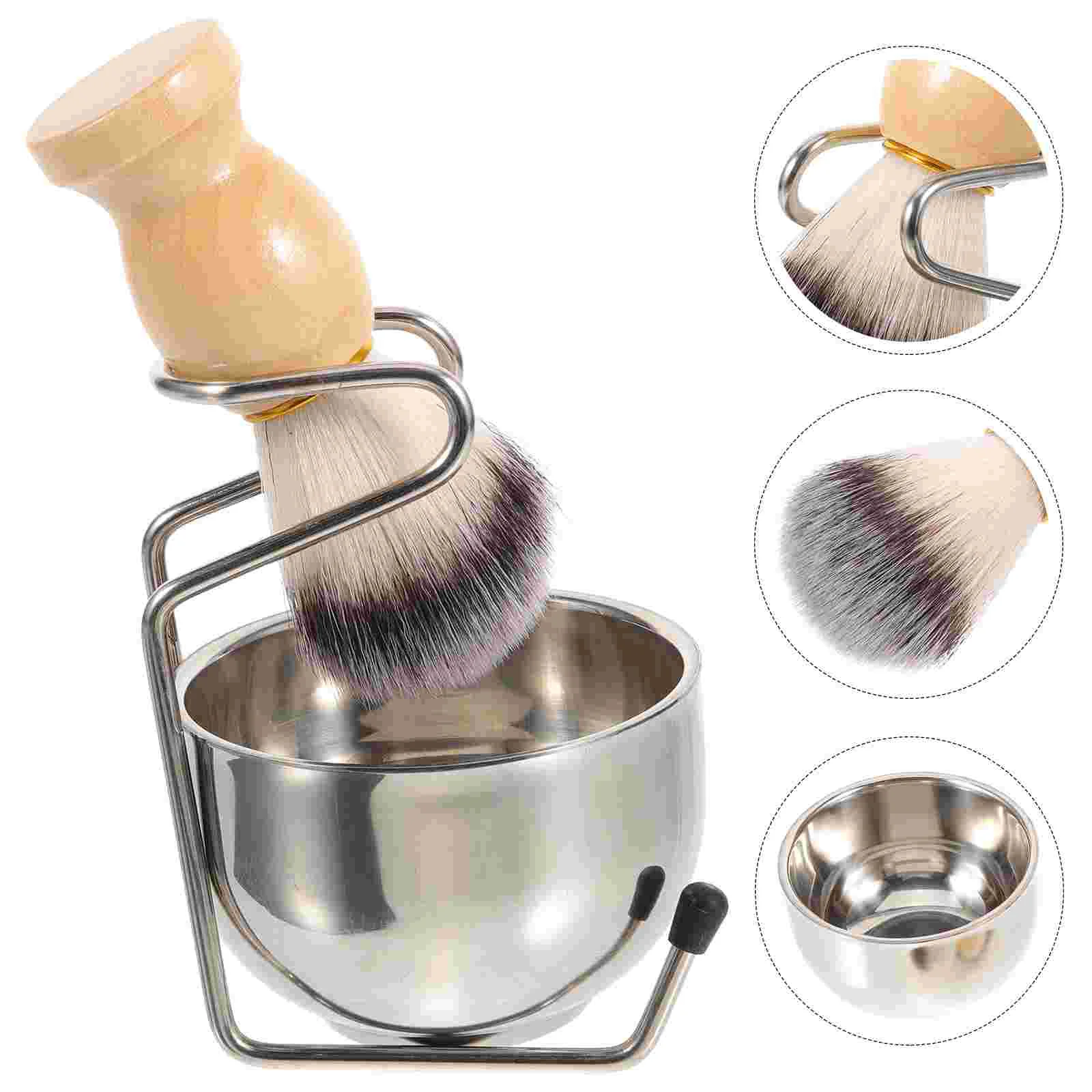 Men's Shaving Brush Set Beauty Tools Bathroom Razors for Must Have Kit Portable Cup Supply Ferroalloy Multi-use Shave