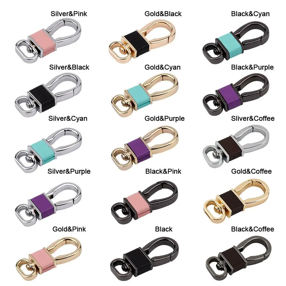 DIY Leder Schlüssel anhänger Universal Mode Handwerk Tasche hängen Schnalle Metall Haken