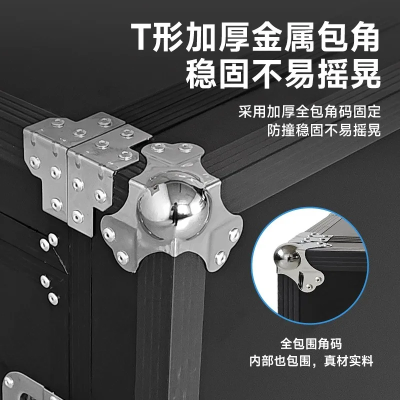 Aluminum Alloy Hemming Air Box Thickened Large Multi-functional Instrument Toolbox Equipment Transportation Power Amplifier Live