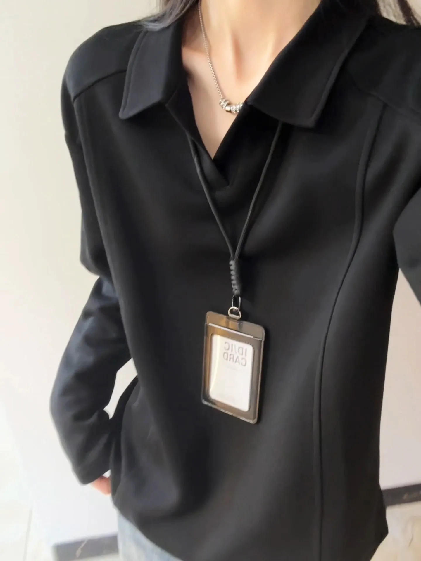 Cleanfit Deconstructed Patchwork Hoodie Men Casual Loose Long Sleeve  Collar T-Shirt Autumn Leisure Top Youth Fashion