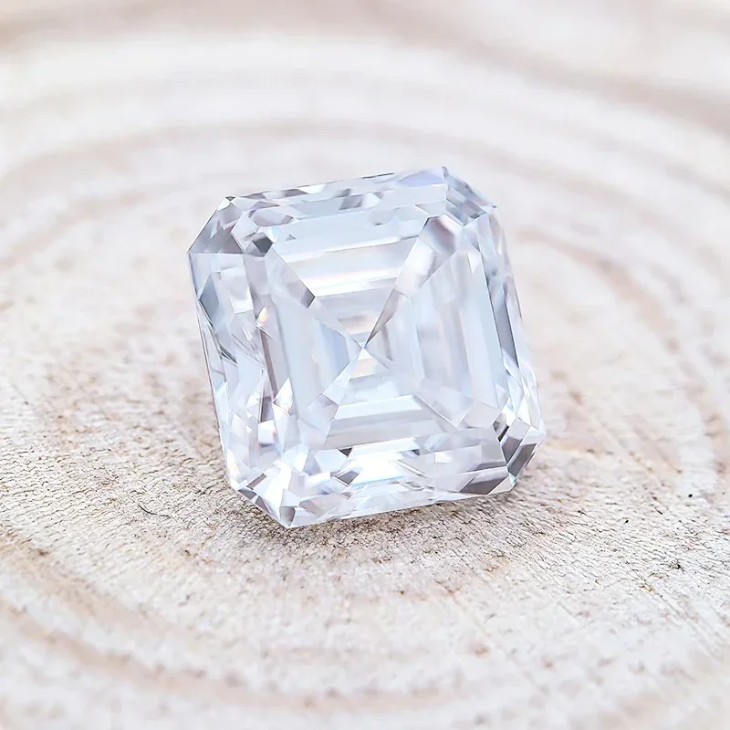 Муассанит высшего класса, огранка Asscher, супер белый цвет D, VVS1, качественные подвески, материалы для изготовления ювелирных изделий с сертификатом