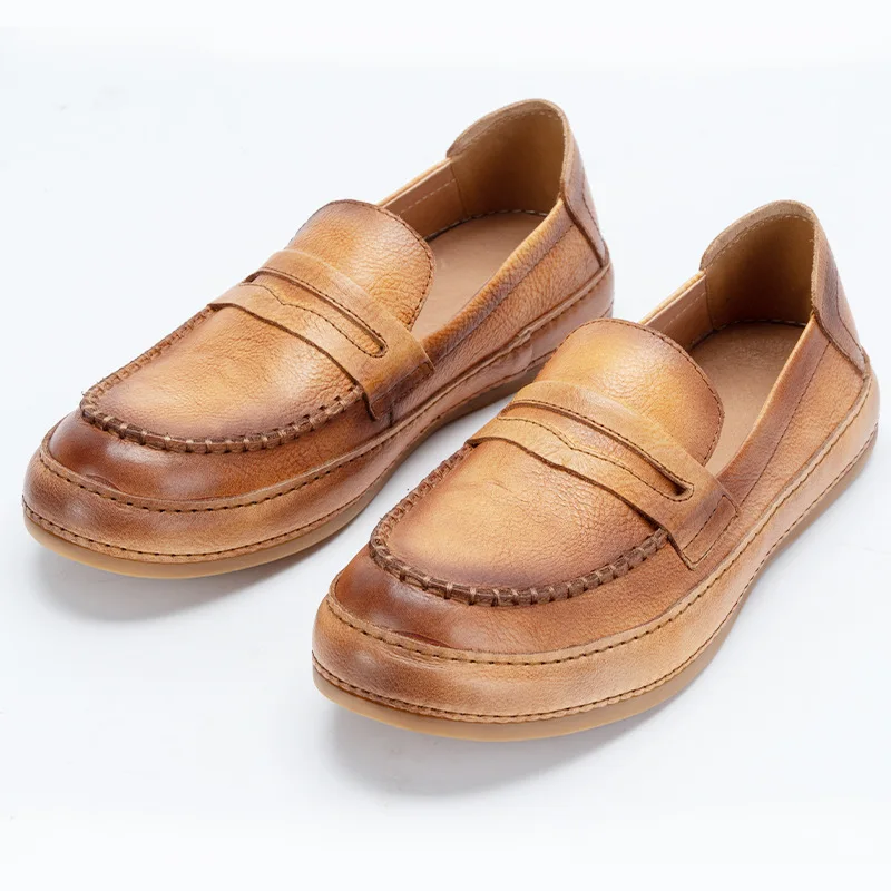 

Genuine Leather Men Casual Shoes Luxury Brand Mens Loafers Moccasins Slip on Black Driving Shoes