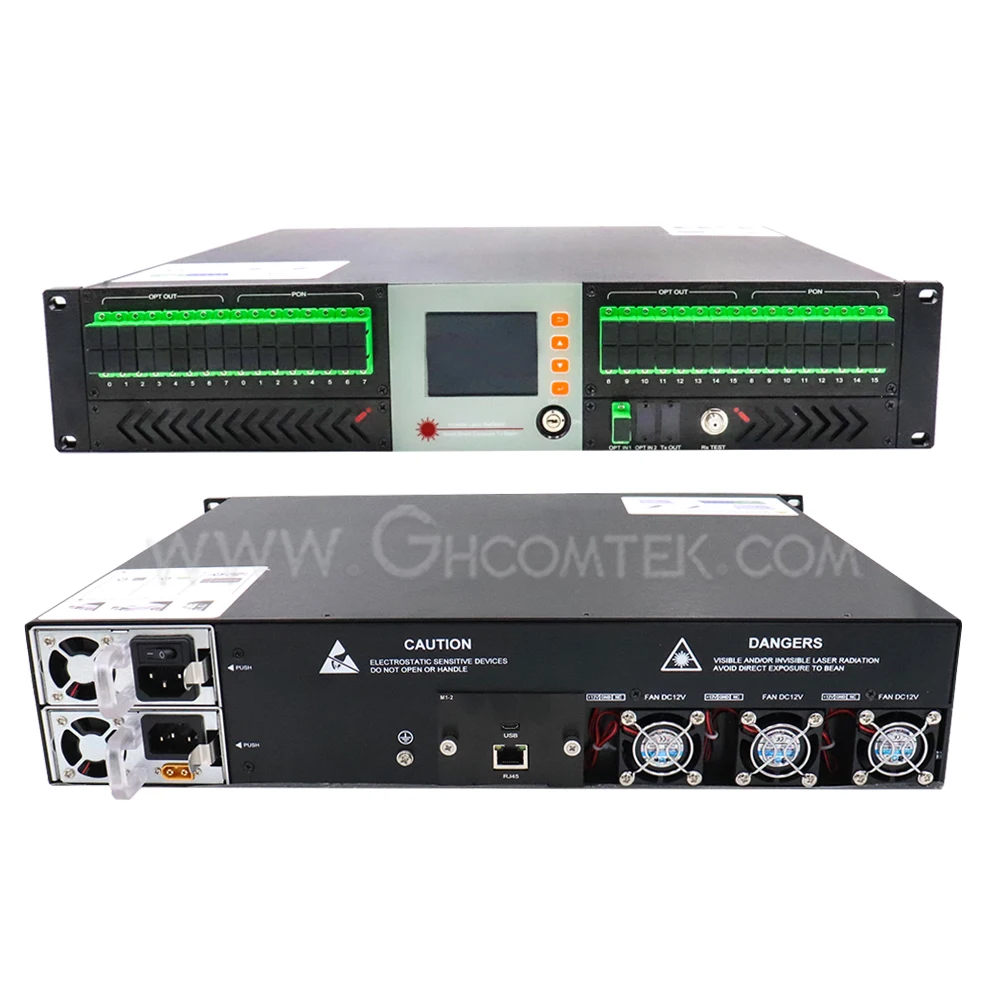 32 port 32x16dBm to 32x 23dBm WDM High Power EDFA 1550nm Fiber Optical Amplifier For CATV