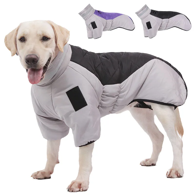 Winter Large Dog Coat Waterproof Pet Clothes Jacket Waterproof Big Dogs Costume Elastic Design Golden Retriever Outfits Supplies