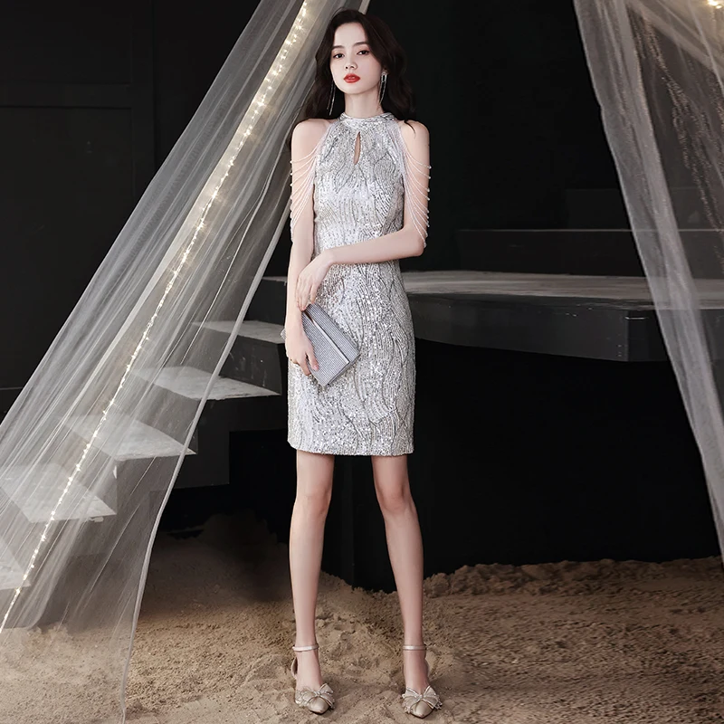 

Ele ort Evening Dr Women's Ball Gown Fairy T Sle Luxury Simple Design Korean Faion mid Waist Zipper