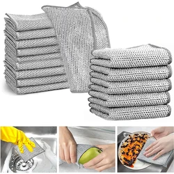 5/10/20Pcs Multipurpose Wire Dish Cloths Metal Wire Towels Scrubs Cleans Wet And Dry Scratch-Resistant Rags