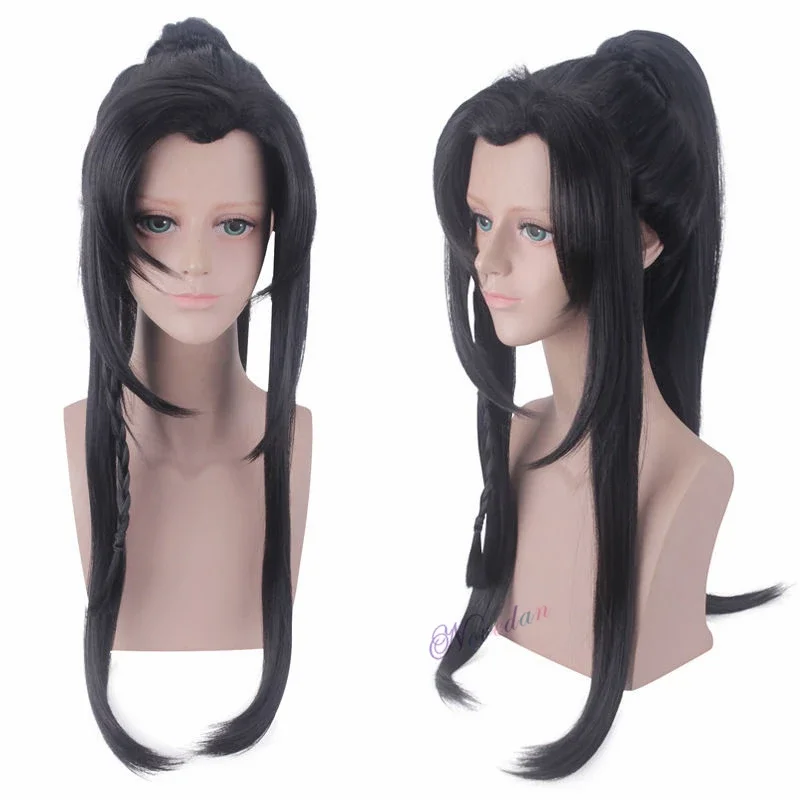 Tian Guan Ci Fu Cosplay Xie Lian Cosplay Xielian Wigs Costume Bamboo Hat Prop Chinese Hanfu Dress Anime Outfit Women's Men