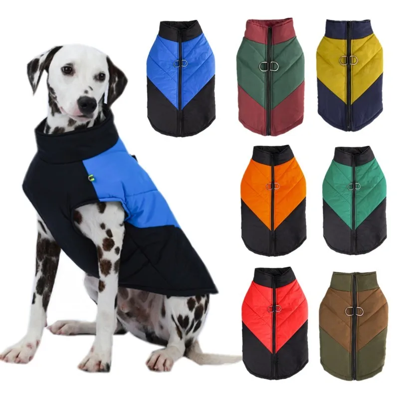 Dog Waterproof Jacket Pet Vest Dog Clothes for Large Dogs Winter Dog Warm Coat Puppy Sweatshirt Chihuahua French Bulldog Costume