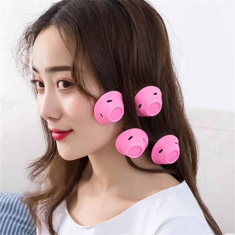 10/20/50PCS Pink Soft Silicone Hair Curler No Heat No Clip Hair Curling Magic Hair Care Rollers Styling DIY Tool For Curler Hair