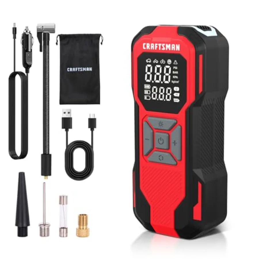 Tire Inflator Portable Air Compressor Cordless Mini Air Pump for Car Tires with Digital Tire Pressure Gauge 6000mAh Battery Pow