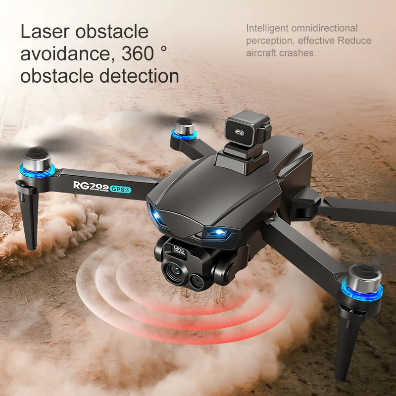 NUOVO Drone 8K Con Telecamera HD Laser Evitamento Ostacoli Schermo da 4,5 pollici Quadcopter GPS Brushless + Flusso Ottico Posizionamento Droni RC