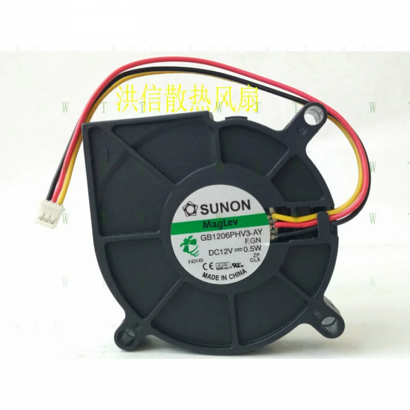 H 1 PCS  for  SUNON  Fan  GB1206PHV3-AY F.GN 12V 0.5W 60x60x15MM turbo blower fan  3 Pin