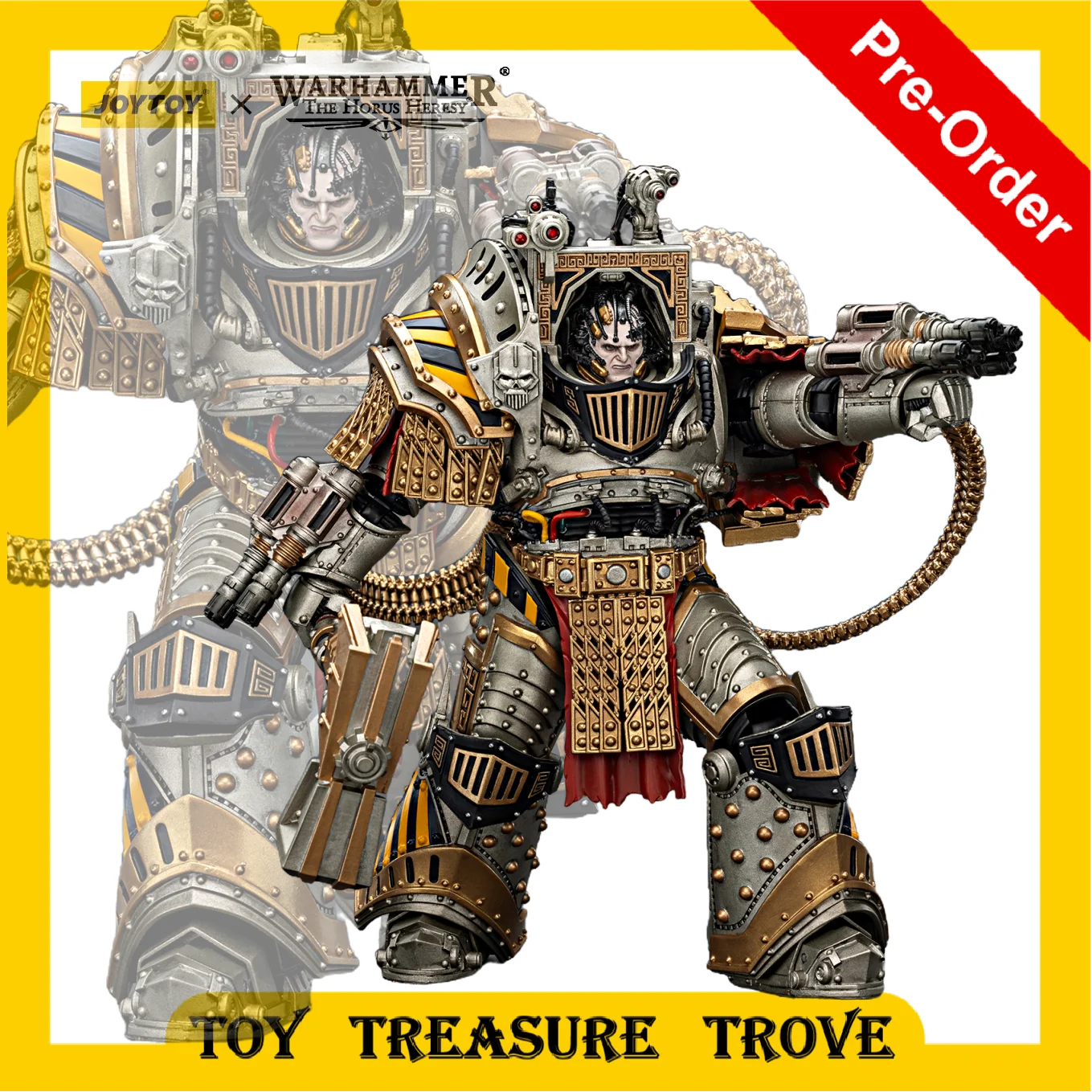[الطلب المسبق] JOYTOY Warhammer 40K Iron Warriors Lord Perturabo IV Legion Primarch 1/18 مقياس جامع عرض الشكل