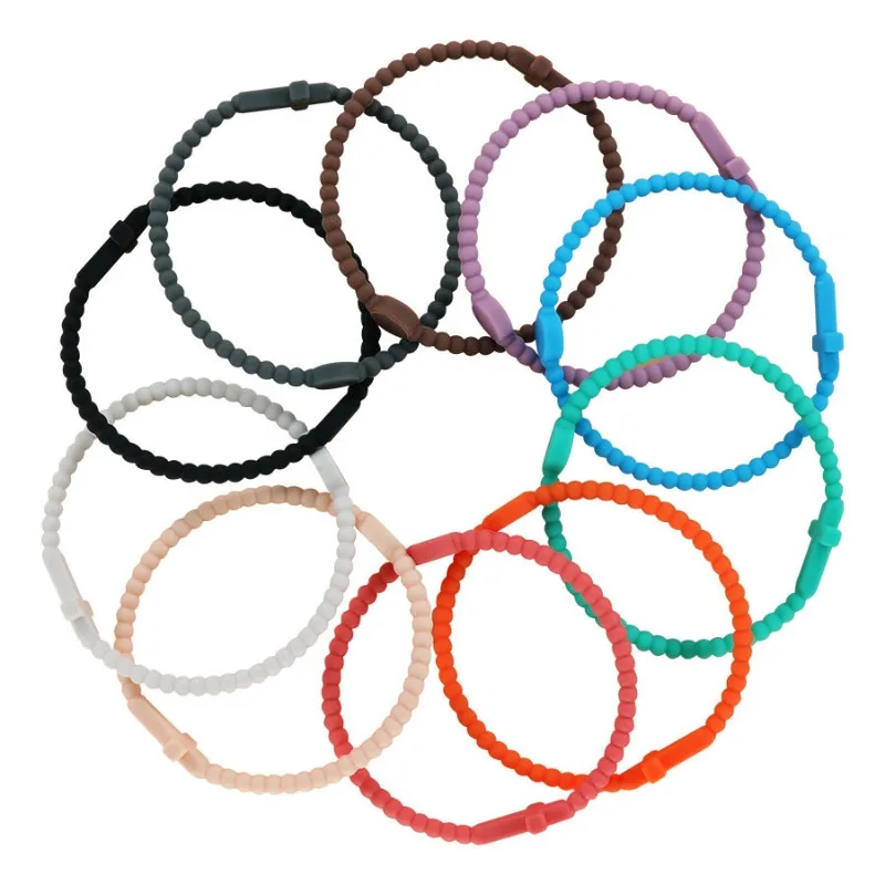 1/5pc Jesus Bracelets - Cross & Macaron-colored Beaded Silicone Bracelets Gifts for Women Men Girls Boys Kids Aldult