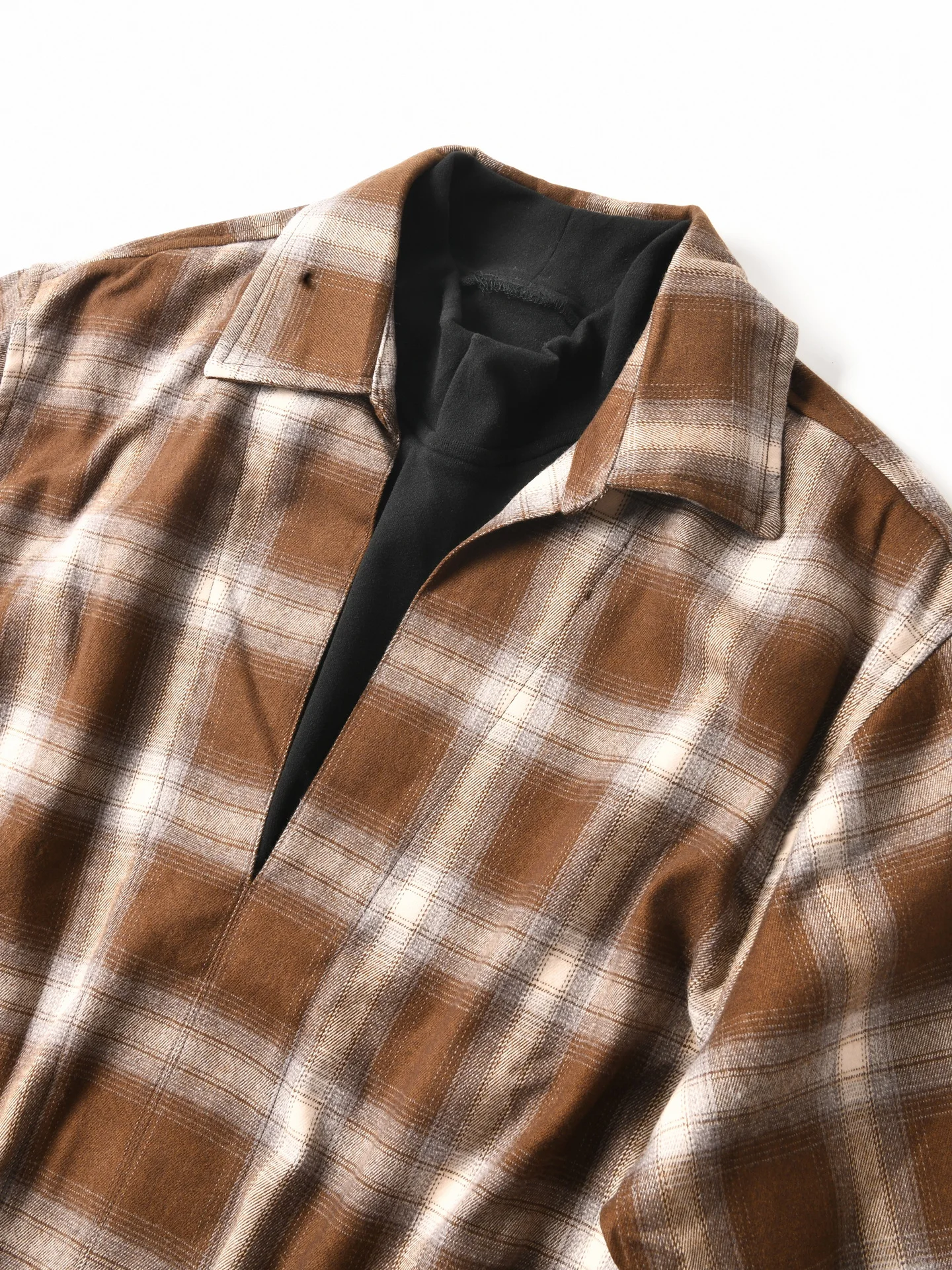New American Style Plaid Shirt Men's Loose Casual Long Sleeve Polyester Fiber Fashion Urban Style Spring Autumn Trendy
