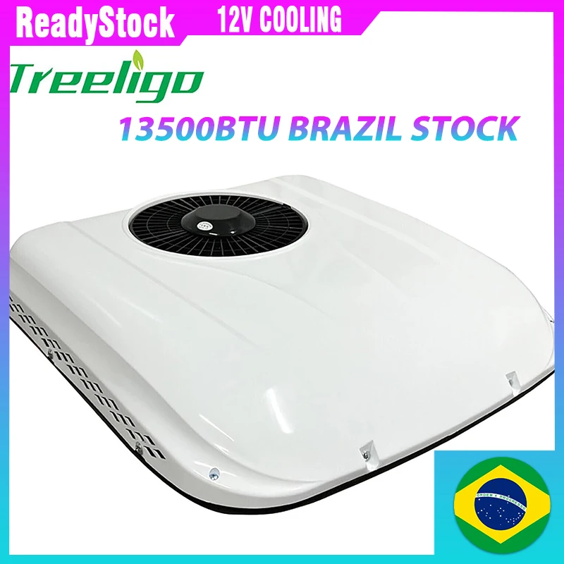 Treeligo 12V 13500BTU Motorhome Electric RV Rooftop Refrigeration Air Conditioner For RV Truck Camper Van Caravan Parking