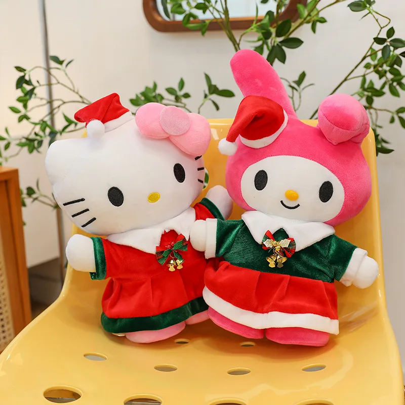 

Hello Kitty Sanrio Plush Toy Kuromi Melody Christmas Hat Gift for Girls Birthday Christmas gifts for children