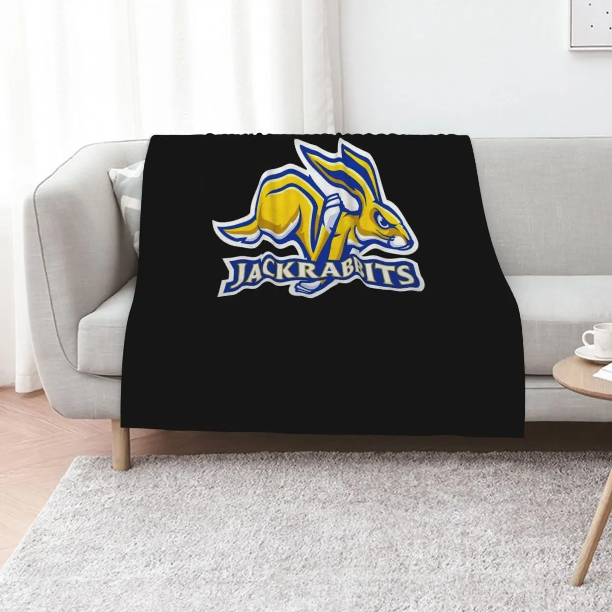 Jackrabbits logo vintage Throw Blanket Plaid Flannel Fabric Hair Bed blankets and throws Blankets For Sofas Blankets