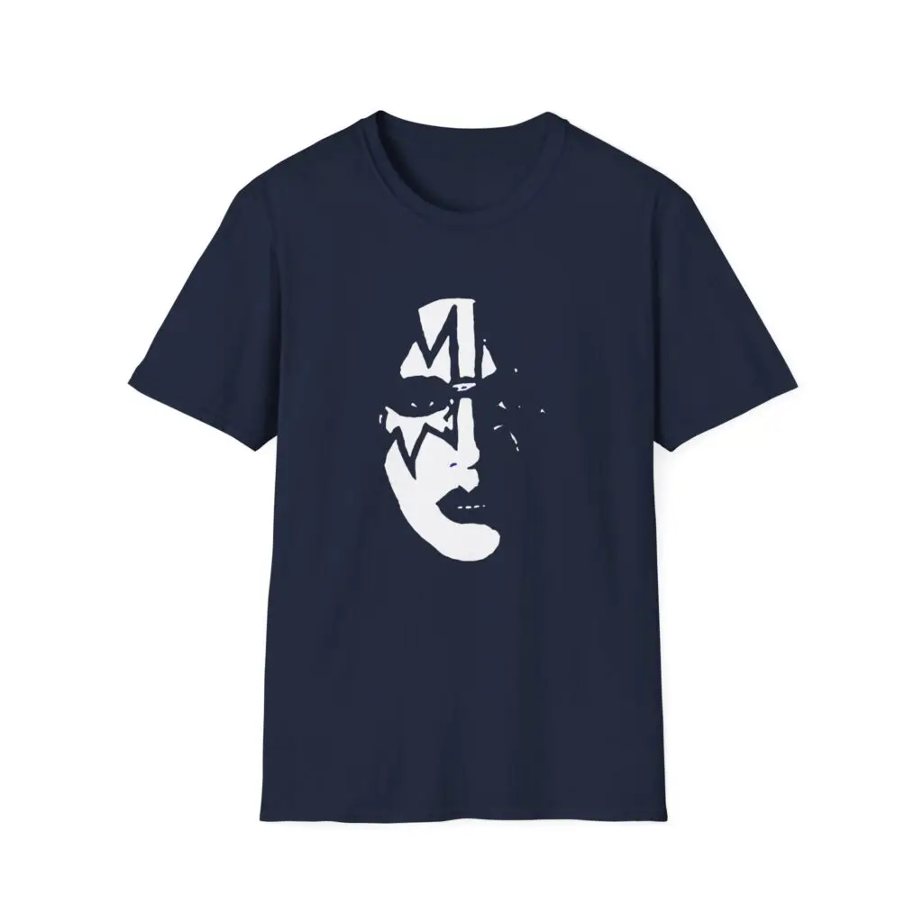 KISS Ace Frehley Signature Star Themed T-Shirt: Black Base with Iconic Face Paint & Guitar Design Fan Merch Women T-shirt