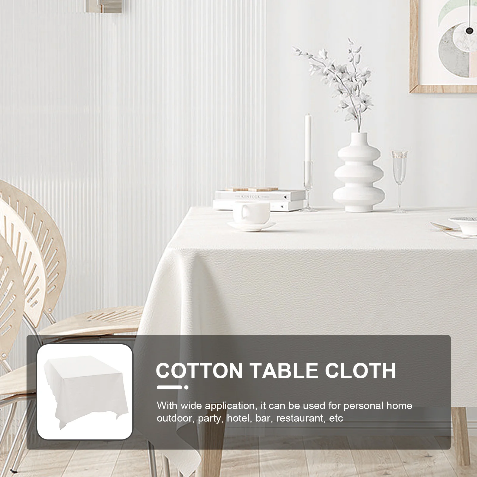 

Retro Cotton Tablecloth Seamless Elegant Design For Dining Party Picnic Holiday Decorative Washable Multi-Function