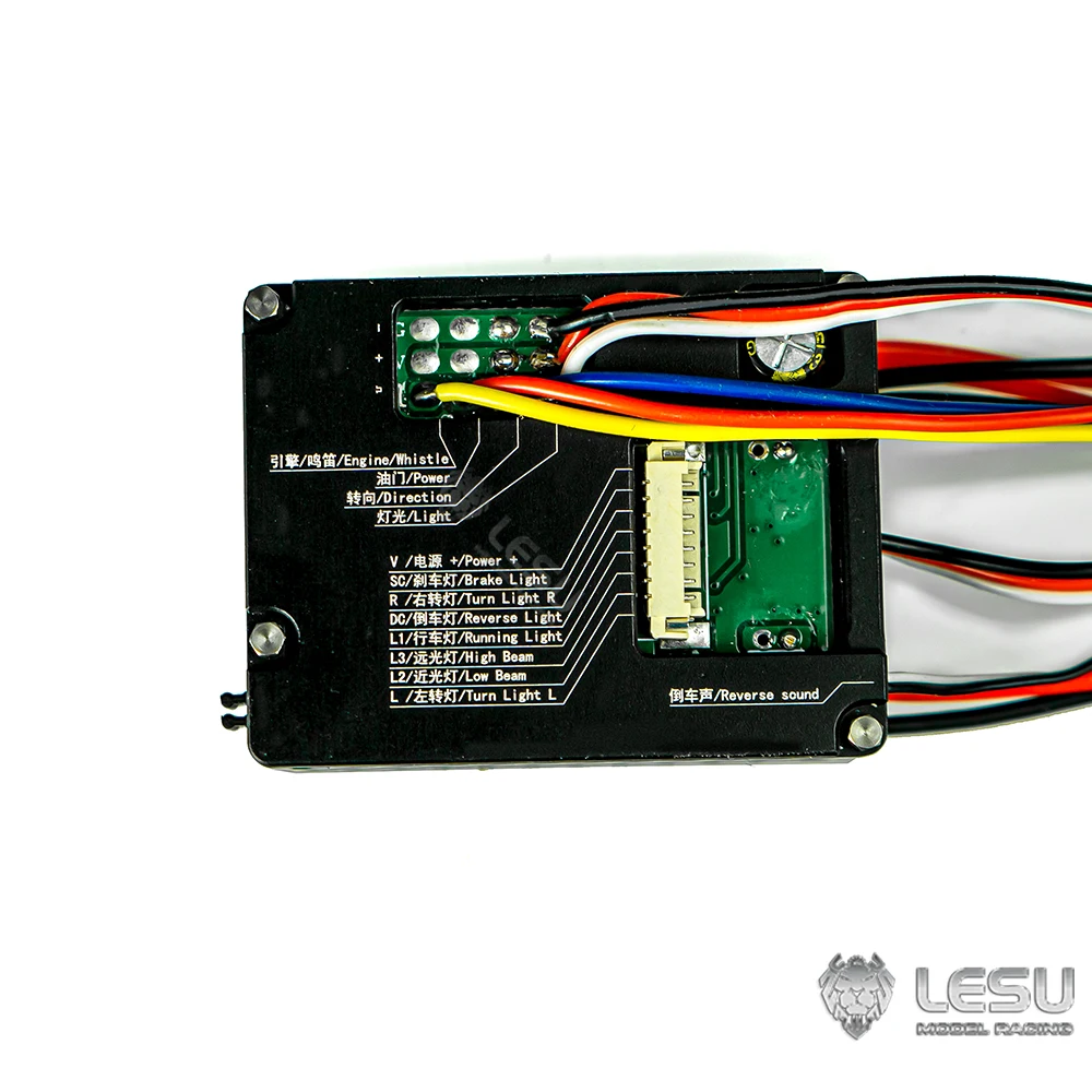 LESU-sistema de sonido de luz LED para camión volquete teledirigido, conjunto para vehículos de construcción, accesorios mejorados, TH23021, 1/14