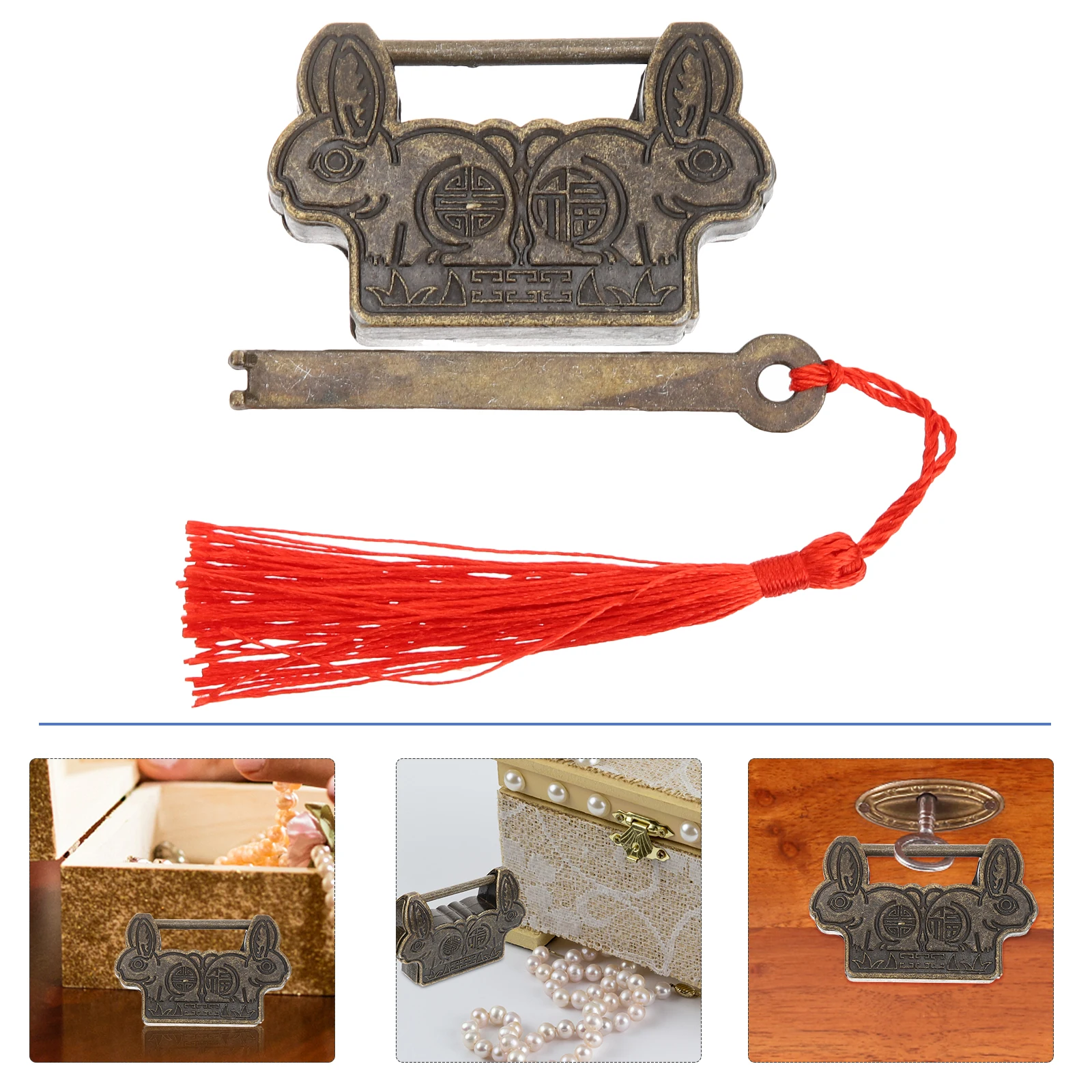 

Retro Lock Jewelry Box Buckle Metal Case Latch Zinc Alloy Cabinet Vintage Wooden Box Lock H made Craftsmanship Durable