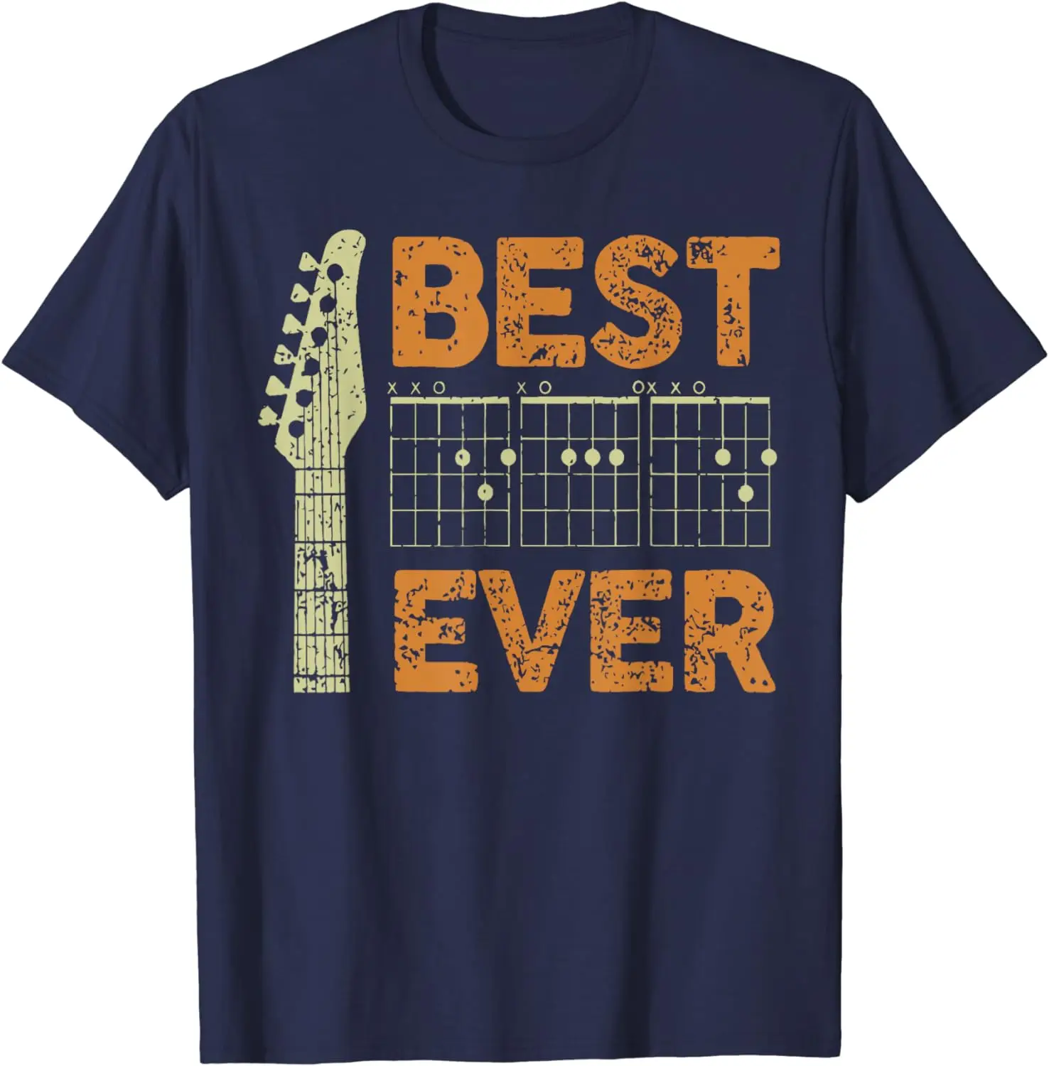 Best Guitar Dad Ever Chords Daddy Guitarist Fathers Day Men T-Shirt