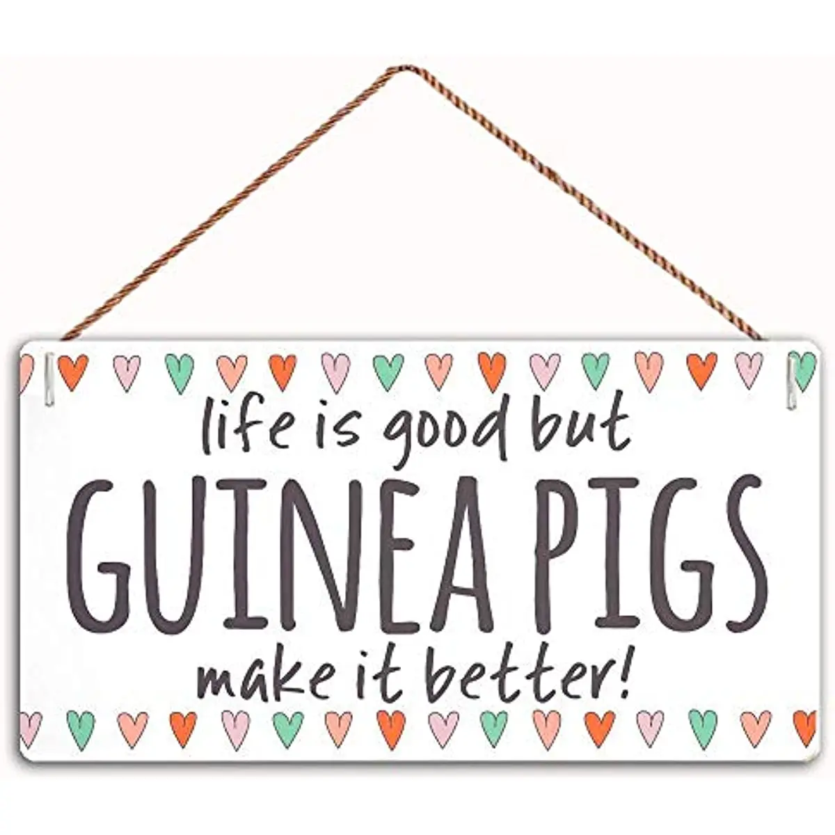 Жизнь хорошая, но морские свинки улучшают подпись, домашний декор, деревянный знак, табличка, подвесное настенное искусство, декоративный Забавный знак