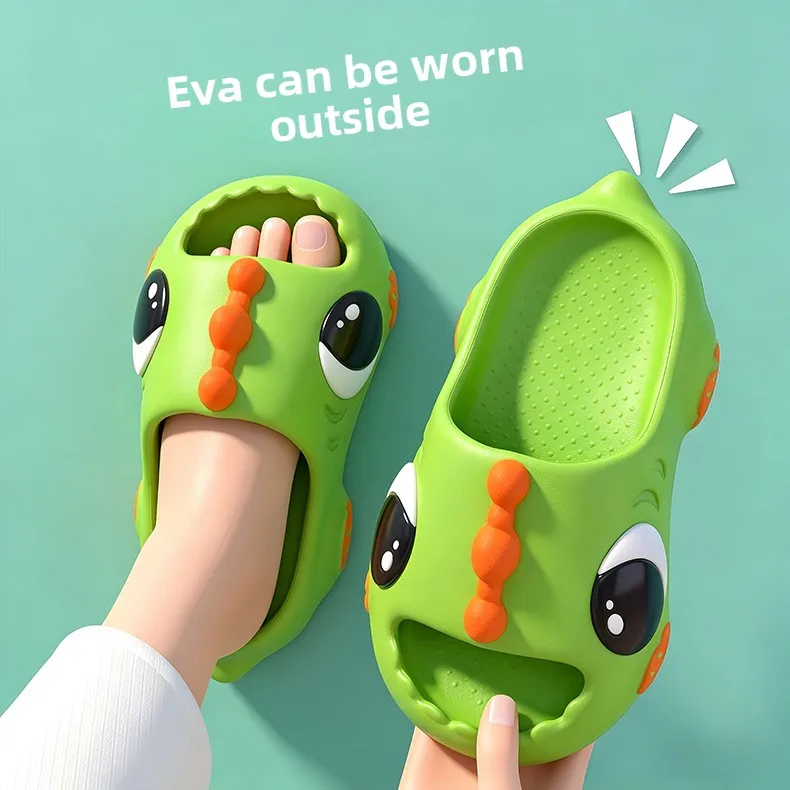 2026 Neue Sommer-Dinosaurier-Sandalen für Kinder, Jungen und Mädchen, Neuer Stil, Rutschfeste Indoor-Badeschuhe für Kinder zu Hause – Detail 16