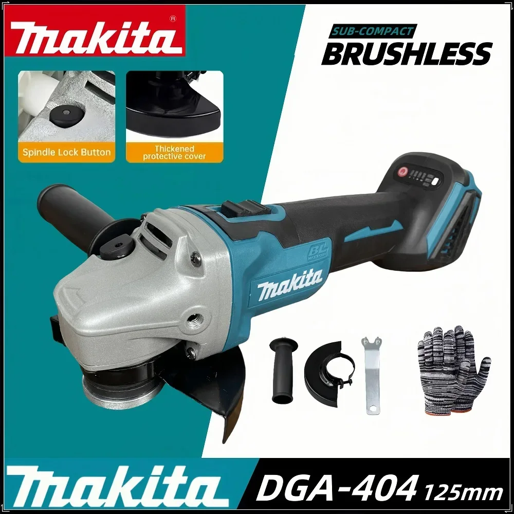 Makita DGA404 18V 125mm Brushless Lithium Electric Angle Grinder Rechargeable Cutting Machine High Power Polishing Machine