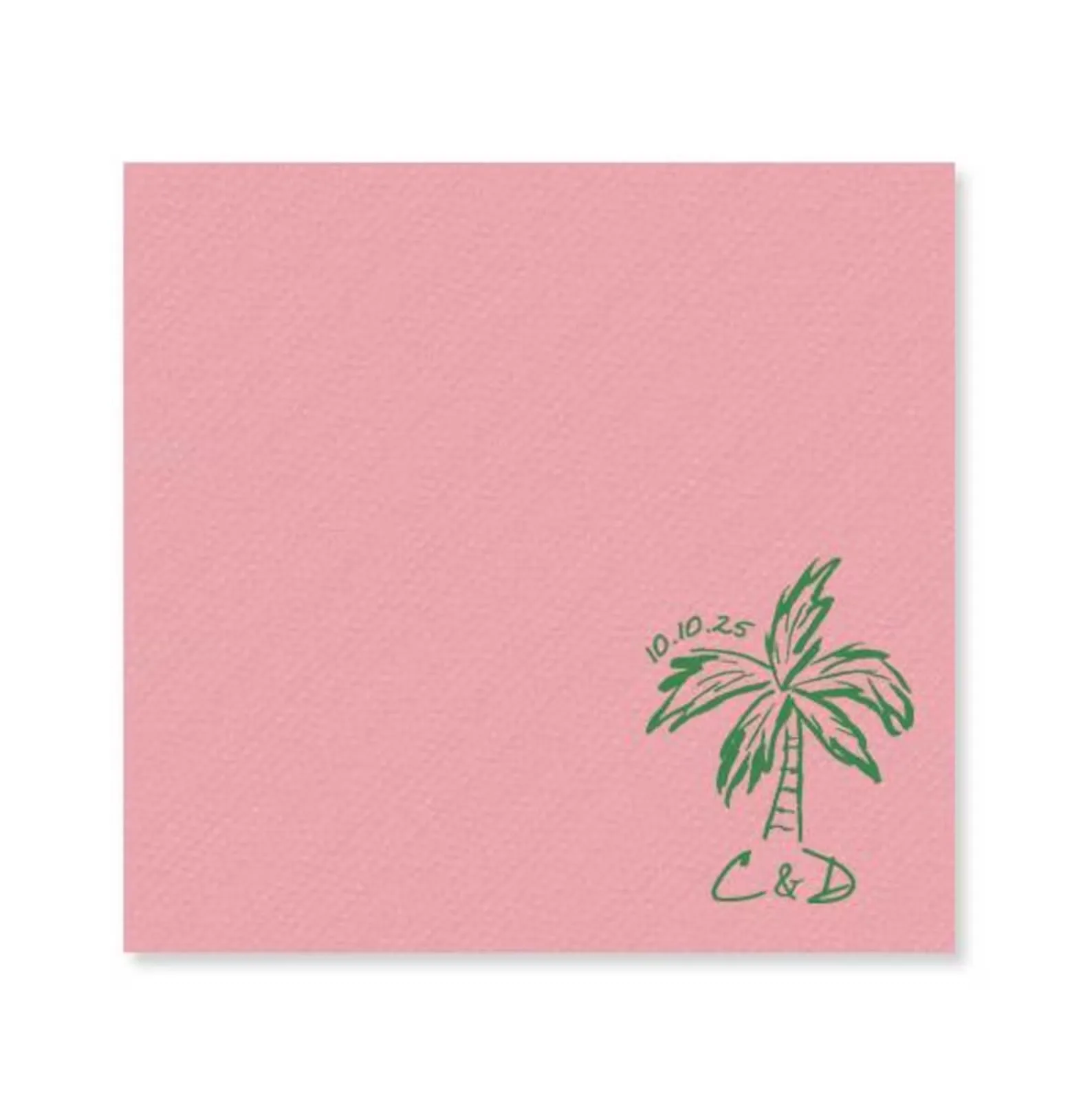 50 Custom Palm Tree Cocktail Napkin | Wedding | Party | Bachelorette | Birthday | Personalized | Engagement Party | Bridal Showe