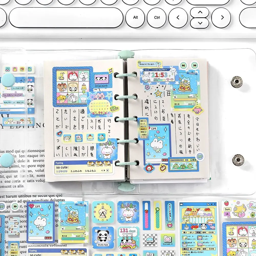 4style 60mm * 200cm Kawaii pet information frame die-cutting tape DIY handmade materials scrapbook decoration Stationery Sticker