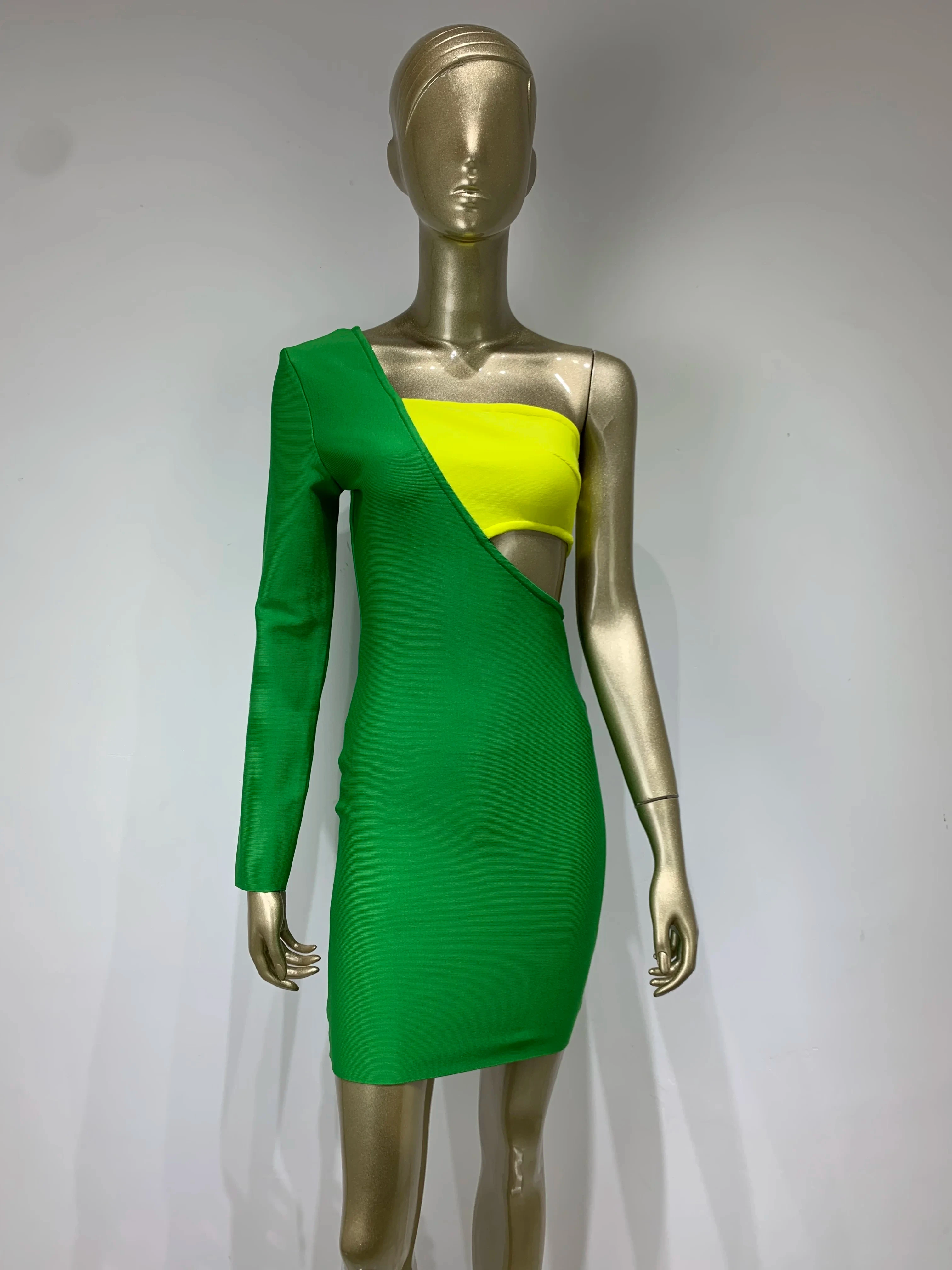 女性のストライプドレス,シングルスリーブ,パッチワーク,グリーン,タイト,エレガント,イブニング,クラブ,パーティー,セクシー,夏,2024