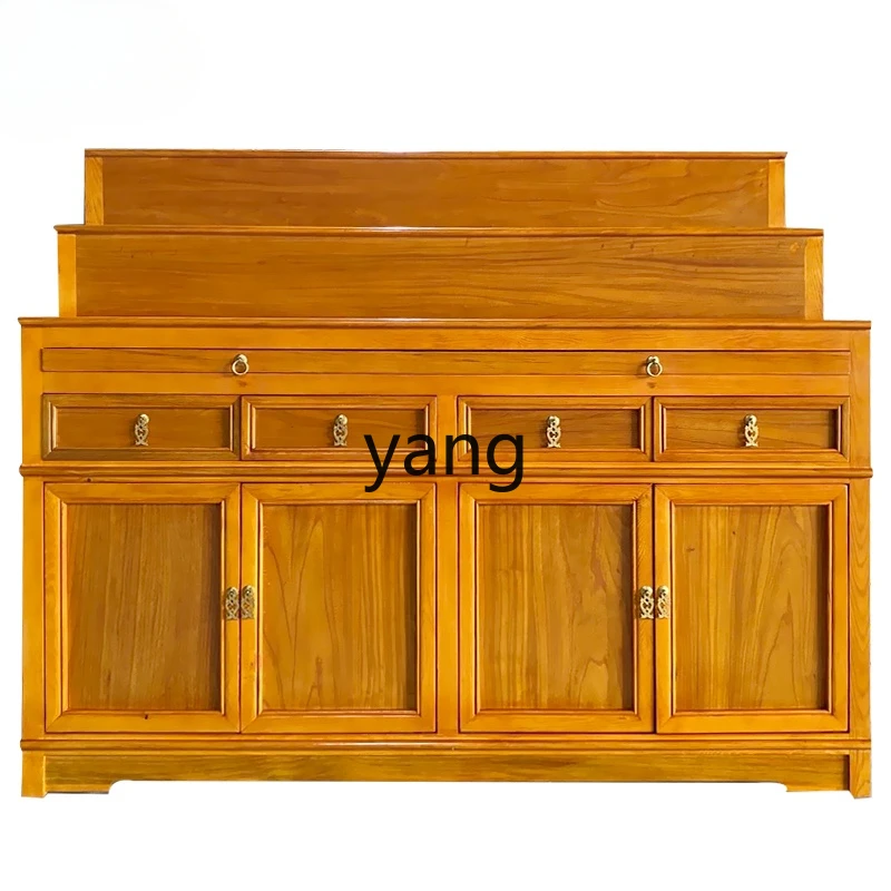 CX Solid Wood Buddha Niche Altar Buddha Shrine Home Mid-Hall Incense Tibetan Furniture Simple