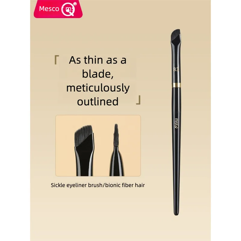 MSQ/ Meisikou No. 83 Sickle Eyeliner Brush, Angled Blade Makeup Brush, Detail Under-eye Brush, Eyebrow Brush