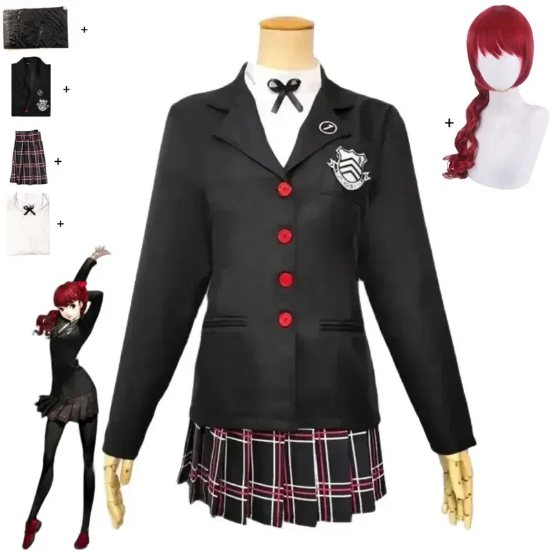 Game Royal Kasumi Cosplay Costume P5r Violet Sumire Yoshizawa Korean School Uniform Wig Woman Cute Campus Suits;2k,j'x.8; FD1;6 - view 3