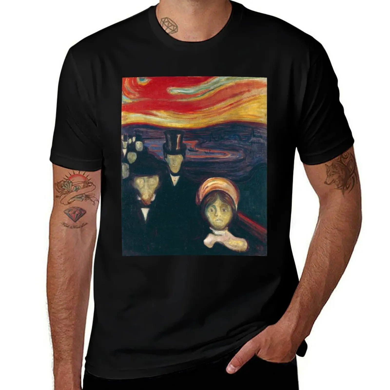 

Abstract Anxiety by Edvard Munch T-Shirt Utility Casual Work T-Shirt