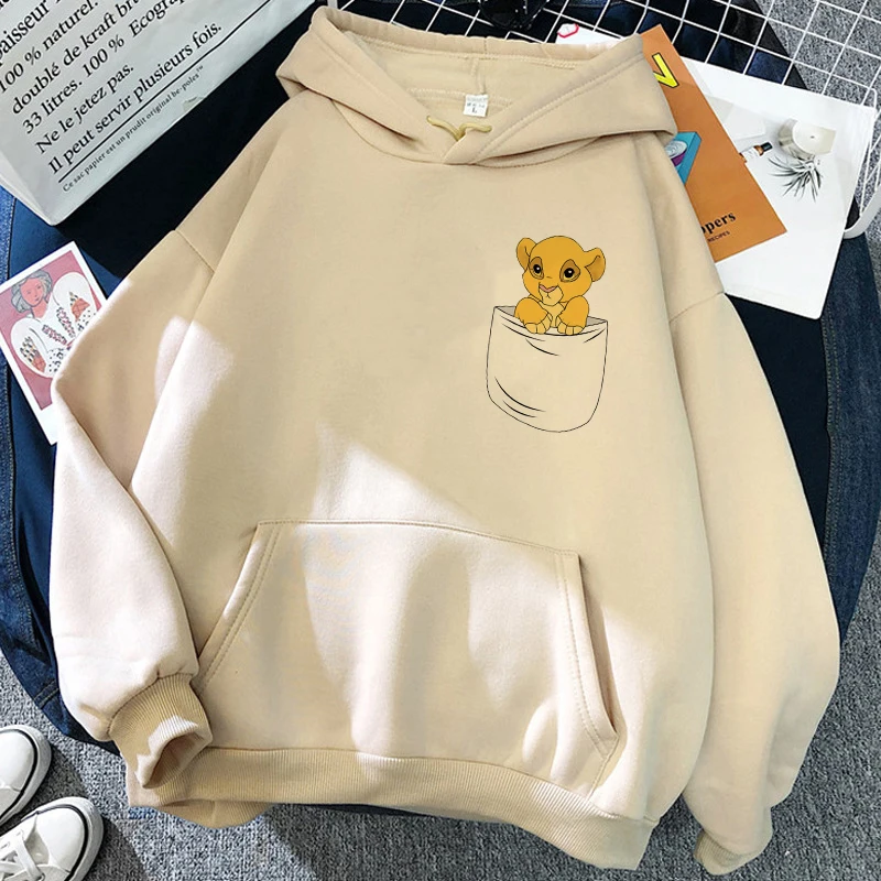 Sudadera con capucha Vintage de los años 90 para mujer, Sudadera con capucha de Anime Hakuna Matata, Sudadera con capucha de Disney El Rey León,