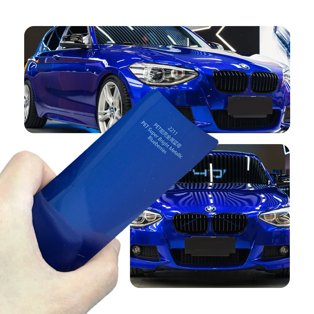 

PET Glossy Super Bright Blueberry Metal Car Wrap Sunproof Durable Removable Car Paint Protection Film
