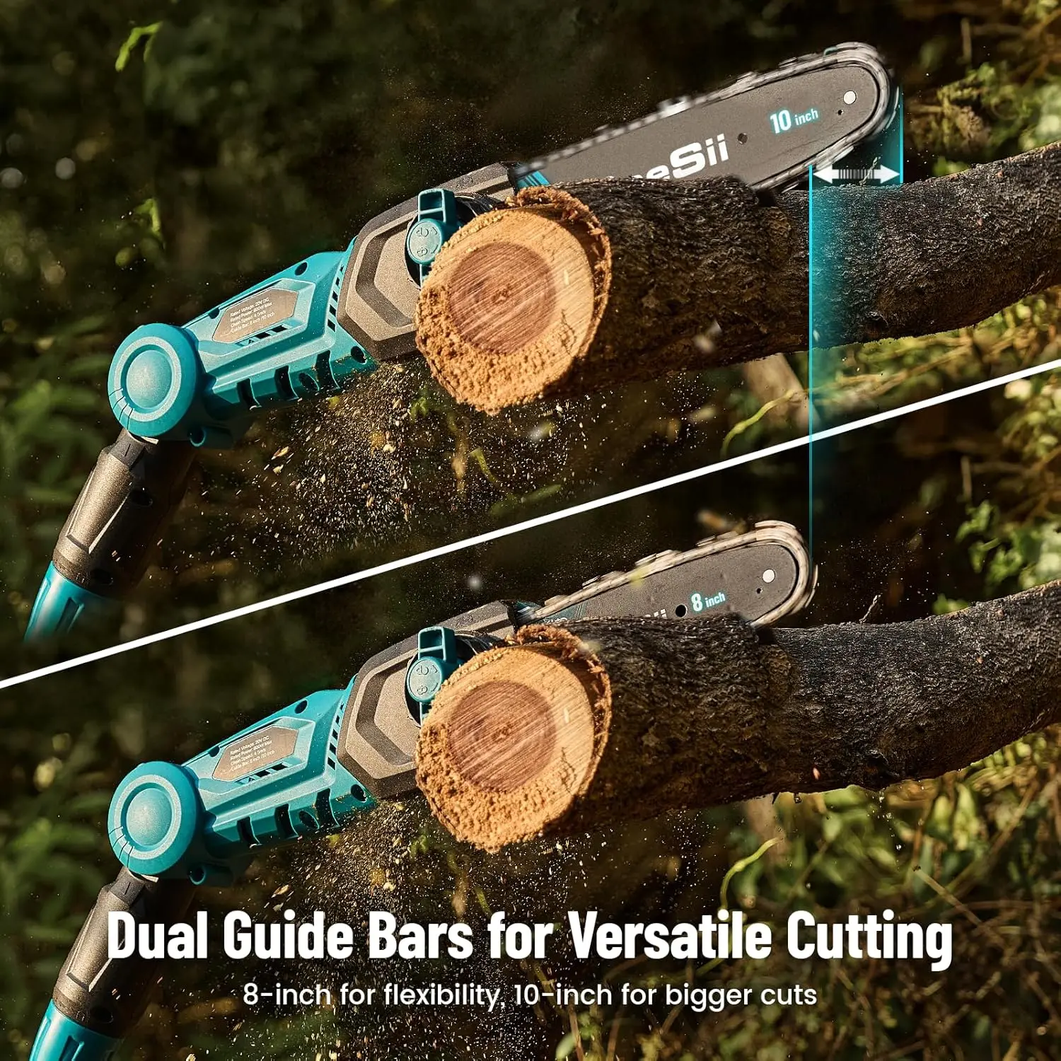 Электрические пилы Seesii 10 дюймов и 8 дюймов, аккумуляторная пила для обрезки деревьев с выдвижным стержнем для аккумуляторного штифта Makita 18 В