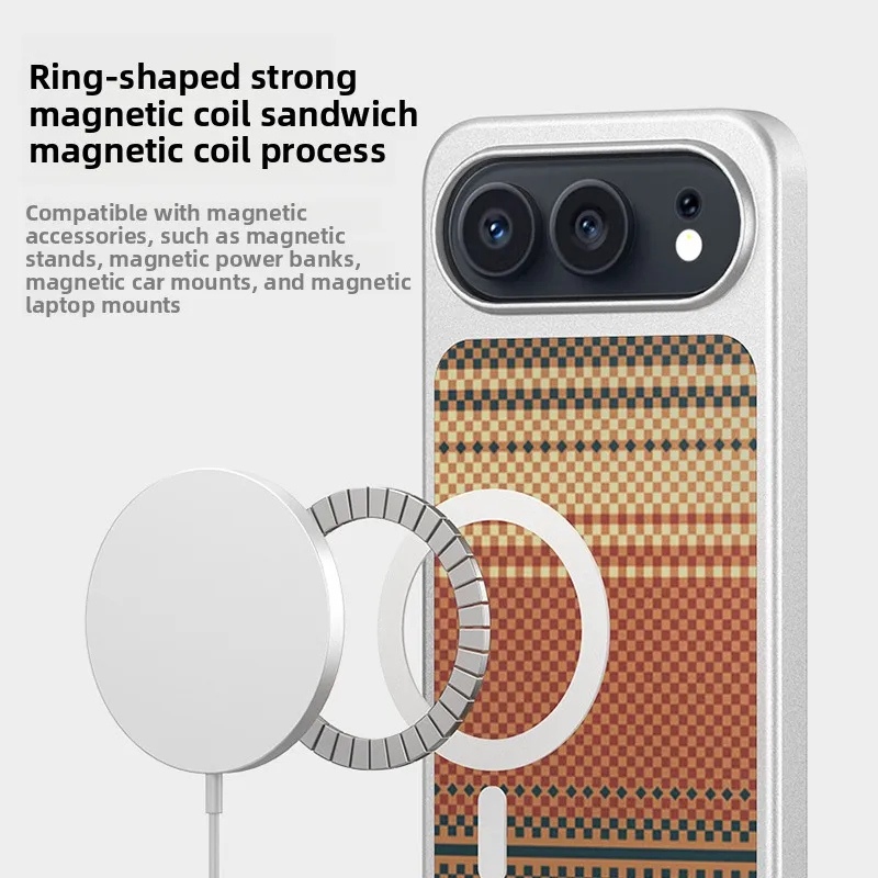 كيفلر ل Magsafe حافظة هاتف مغناطيسية لهاتف Honor 500 Pro Honor500 صناعة مطلية بالكهرباء من ألياف الكربون حافظة شحن لاسلكية