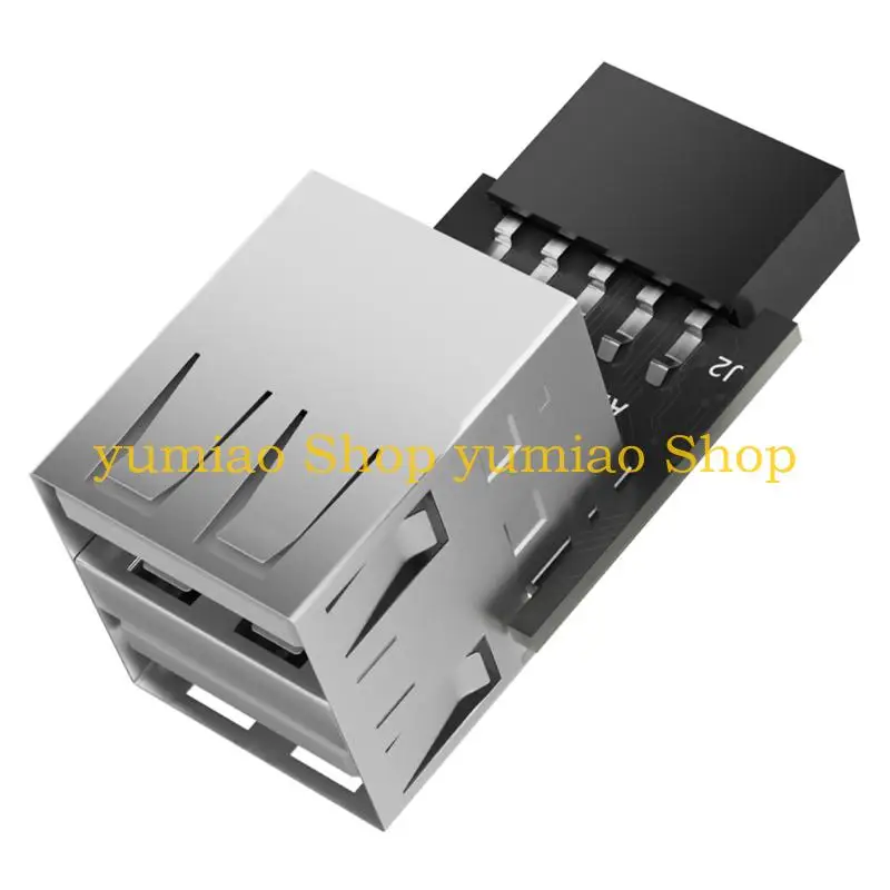587B 9Pin to USB Adapter Connectors Internal Motherboards 9Pin to USB2.0 Converters