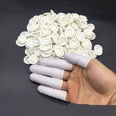 1000pcs Disposable Sterile Finger Cots White Rubber Latex Tattoo Glove Sleeve Microblading Tattoo Supplies Permanent Makeup