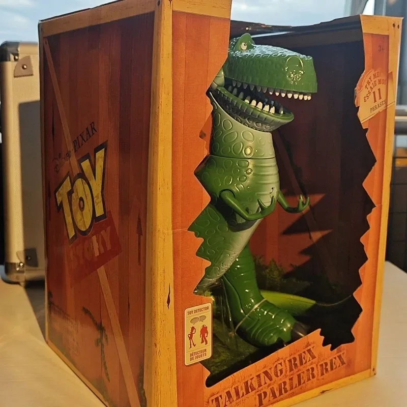 Disney Toy Story Rex lujo Rex Vocalize figura de acción juguete Sheriff Woody Pride Bass modelo muñeca 34cm juguetes para niños regalos