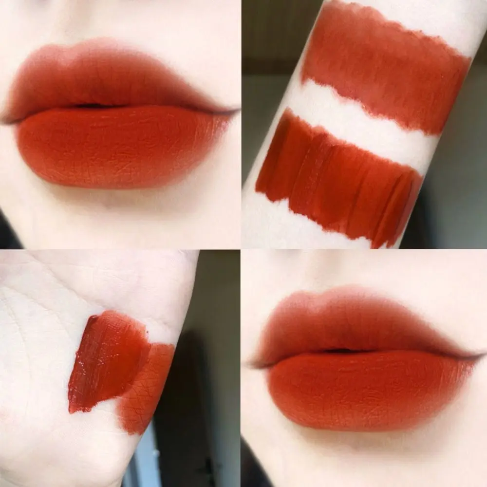 Mild กันน้ําหลอดสีแดงลิปสติก Long Lasting Natural Lip Gloss Smooth Matte Velvet Lip Glaze ผู้หญิง